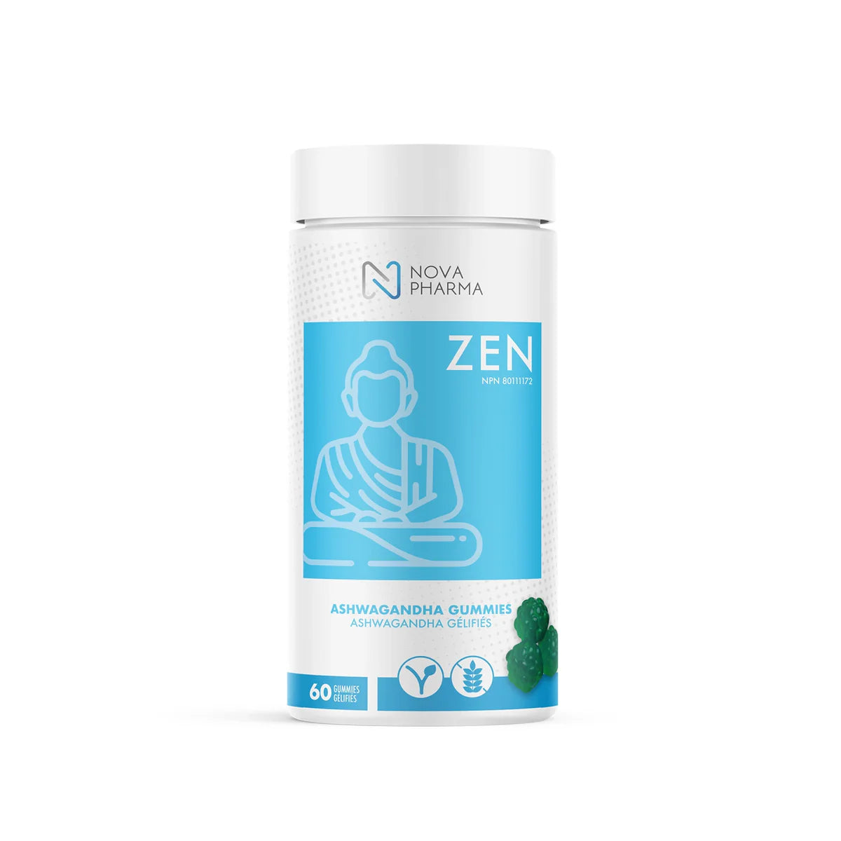 Nova Pharma ZEN | Ashwagandha Gummies pour stress et relaxation