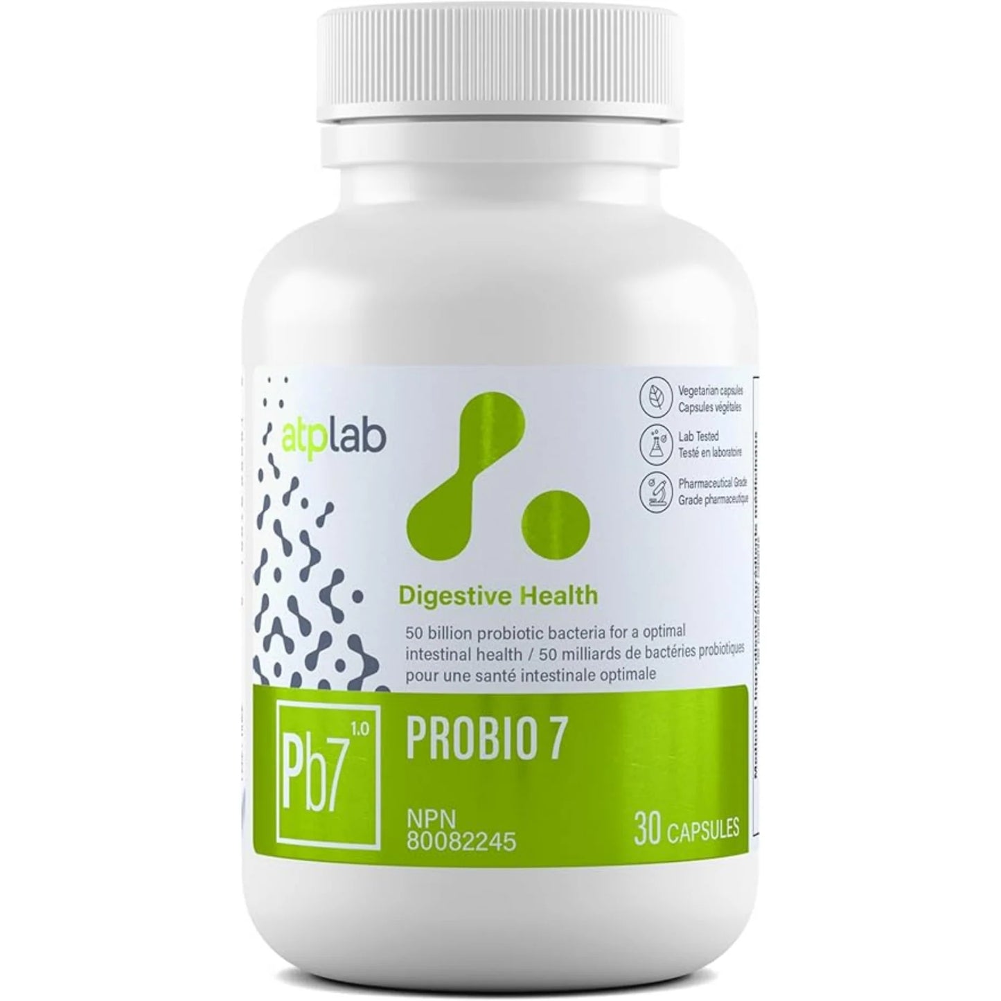 ATP Probio 7 – 50 milliards de probiotiques pour la santé intestinale | 30 capsules