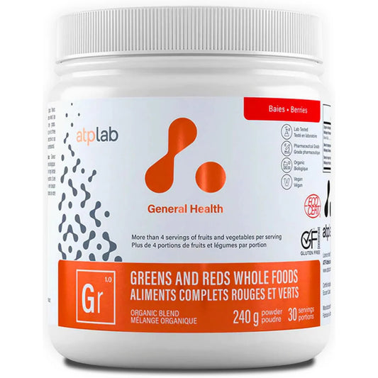 ATP Greens and Reds – Superaliments rouges et verts biologiques | 240 g