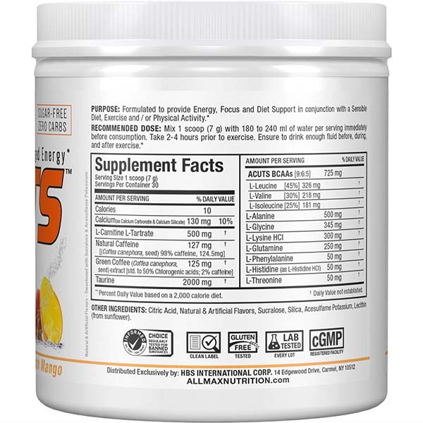 Allmax A:Cuts – AminoCuts Énergie & Brûle-Graisse | 36 portions