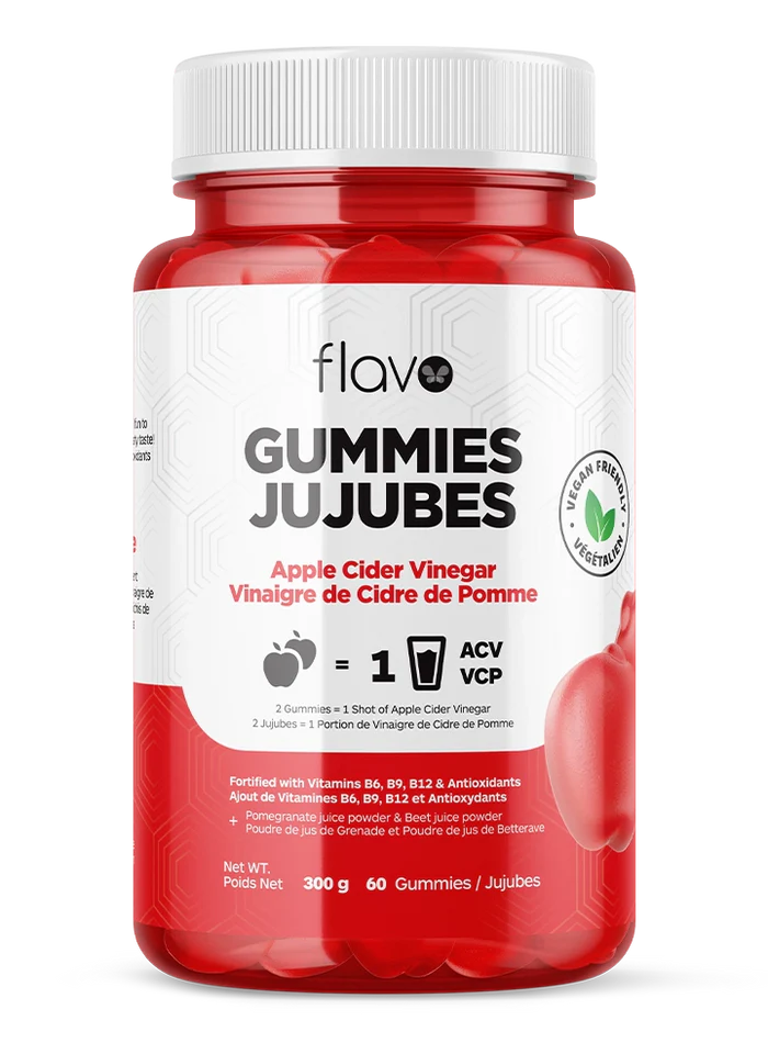 Apple Cider Vinegar Gummies with Vitamins B6, B9, B12 – Flavo (60 units)