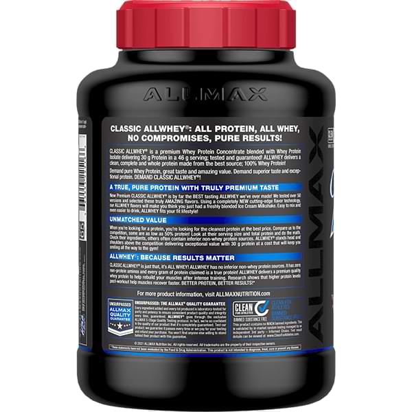 Allmax Classic AllWhey – Protéine en poudre 100% Whey | 5 lbs