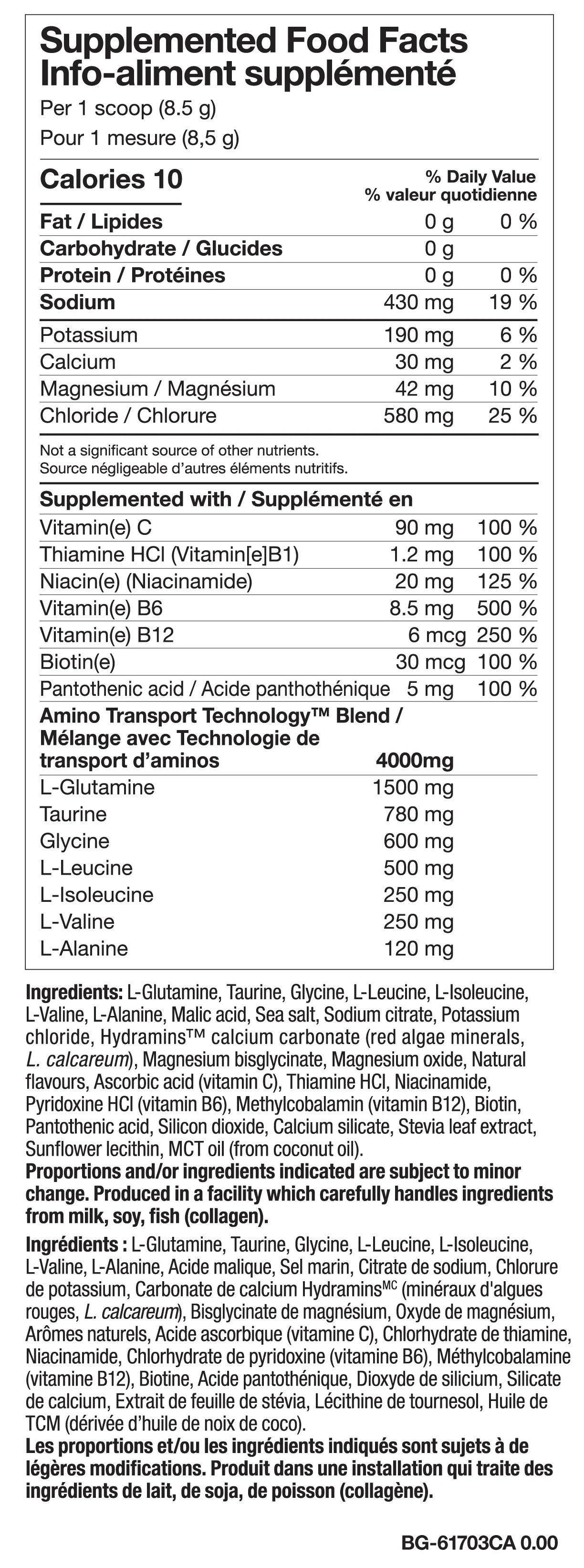 PVL Pro H2O – Électrolytes- 72 Port.