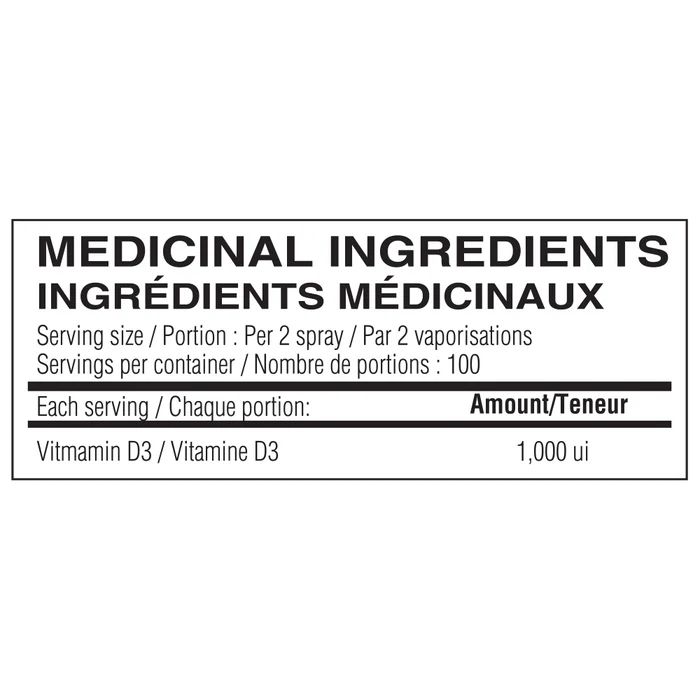 Vitamin D3 Spray – 1000 IU | Blueberry Flavor | Believe Supplements | 52 ml