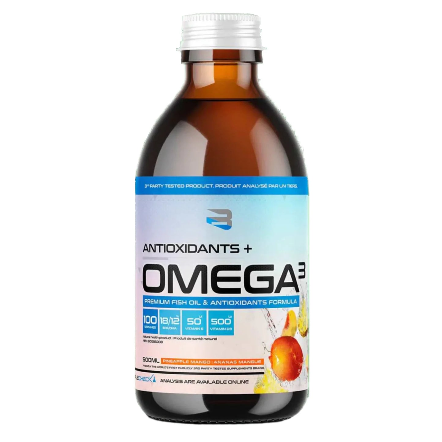 OMEGA 3 + Antioxidants Liquid 500 ml – Believe | Ultra Concentrated Fish Oil EPA DHA + Vitamin D3
