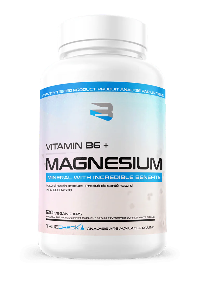 Magnesium + Vitamin B6 – Believe Supplements | Relaxation, Sleep & Cramps | 120 Vegan Capsules