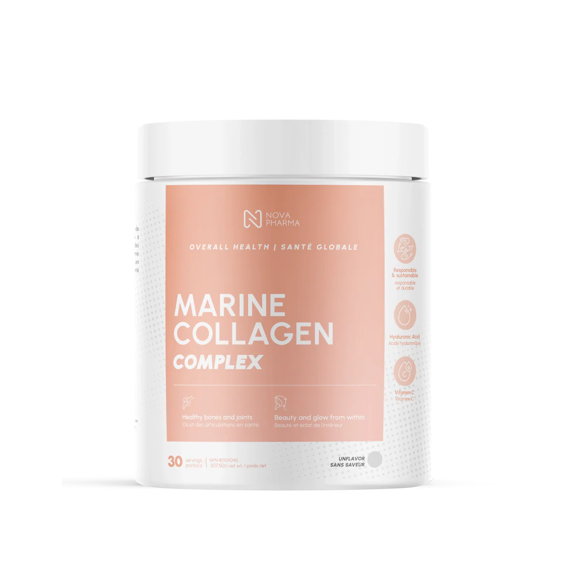 MARINE COLLAGEN + HYALURONIC ACID, 30 SERVINGS