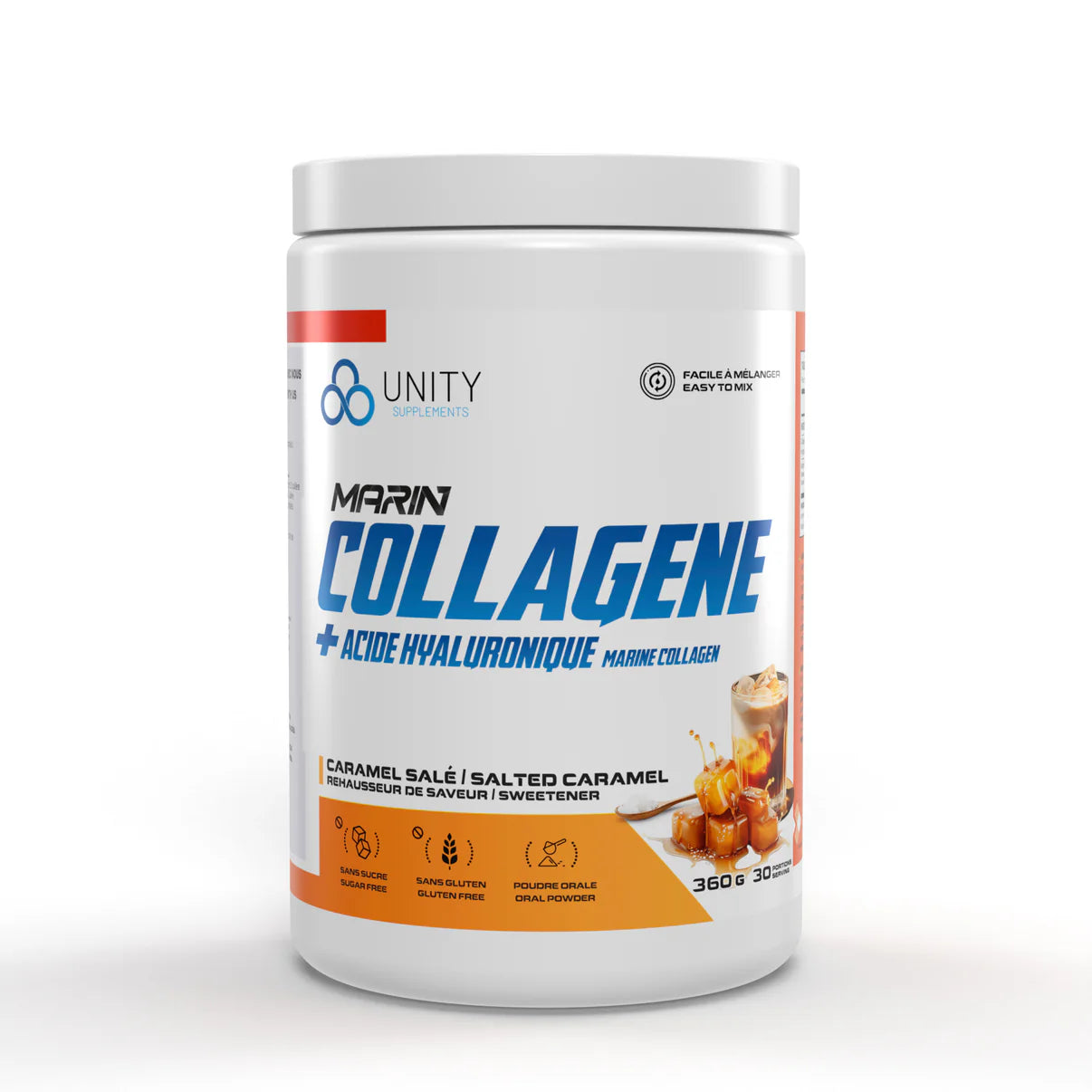 Marine Collagen + Hyaluronic Acid Salted Caramel – Unity Supplements | 360 g