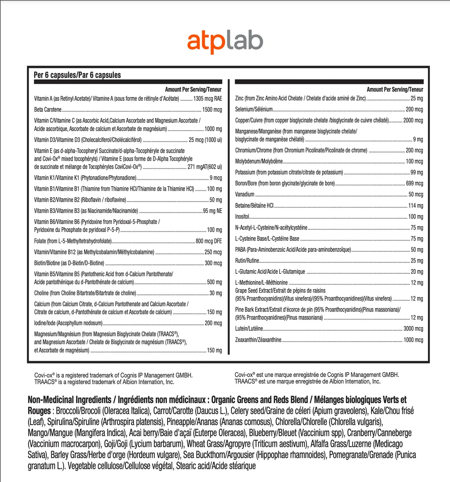 ATP Total Defense 2.0 – Bioavailable Multivitamins | Health and Immunity | 120 Capsules