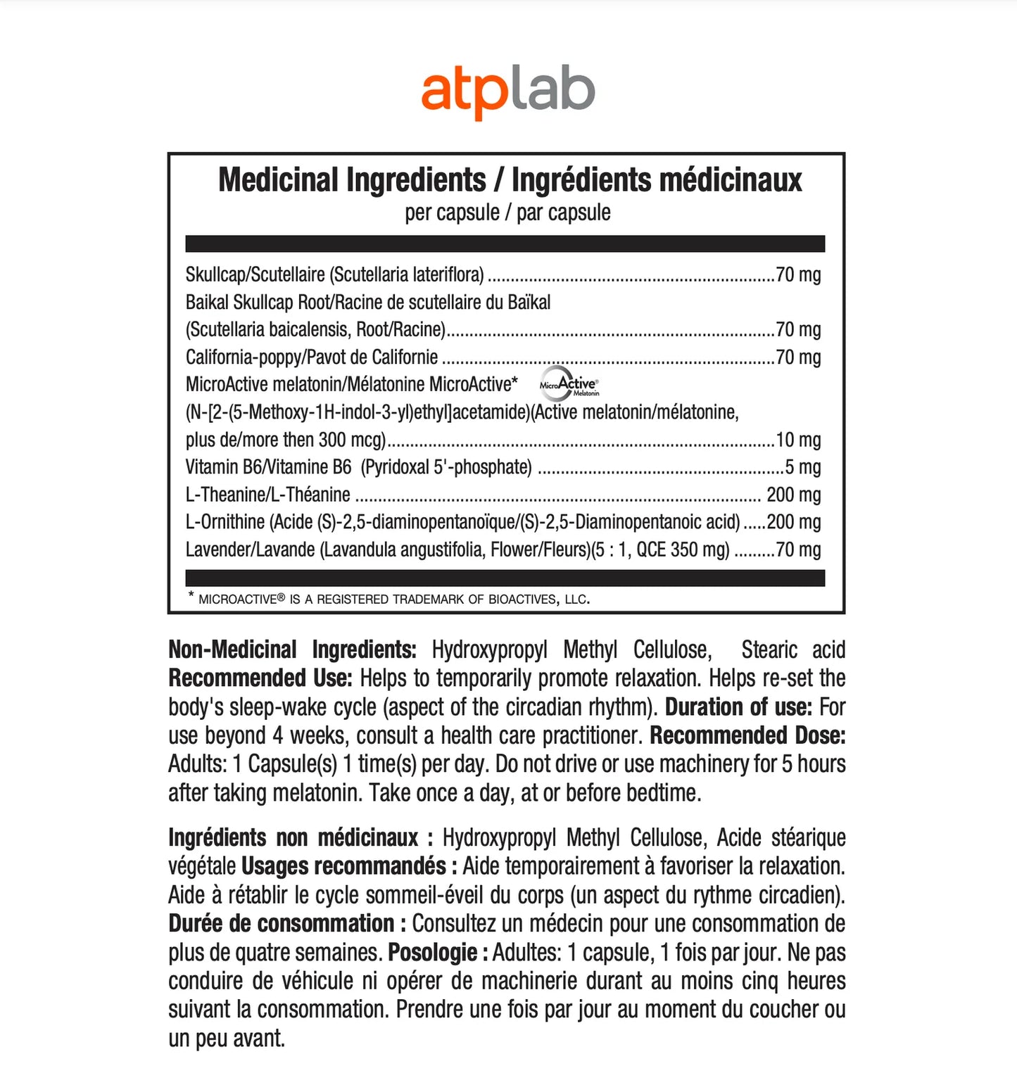ATP Lab Syner Sleep – Sommeil profond & récupération nerveuse