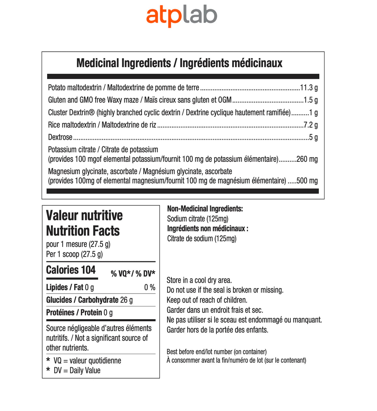 ATP Pentacarb – Glucides et électrolytes intra/post-entraînement | 1,1 kg