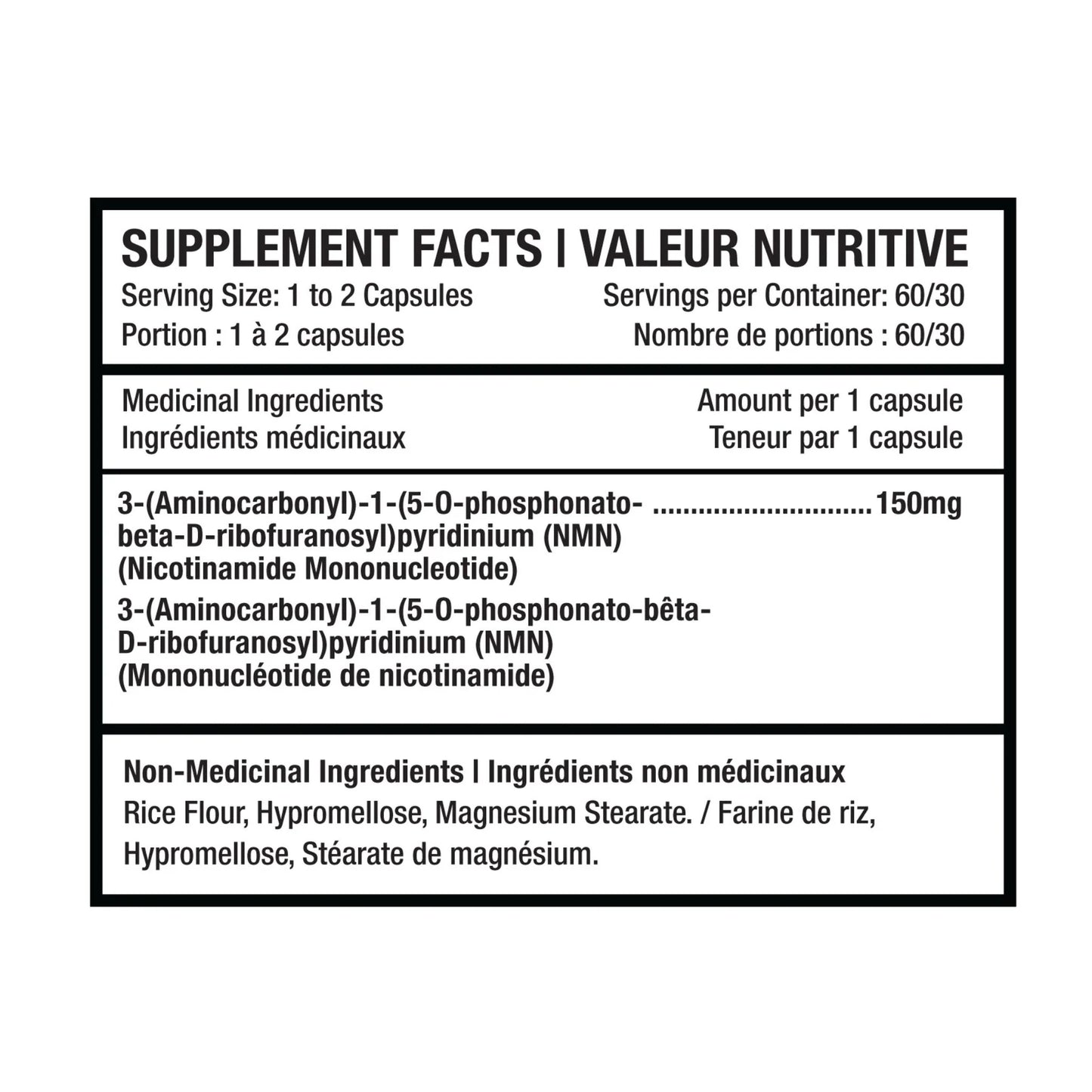 PURE NMN – Aktiv Advanced Nicotinamide Mononucleotide (NMN) Formula Size: 60 Capsules (30 to 60 Servings)