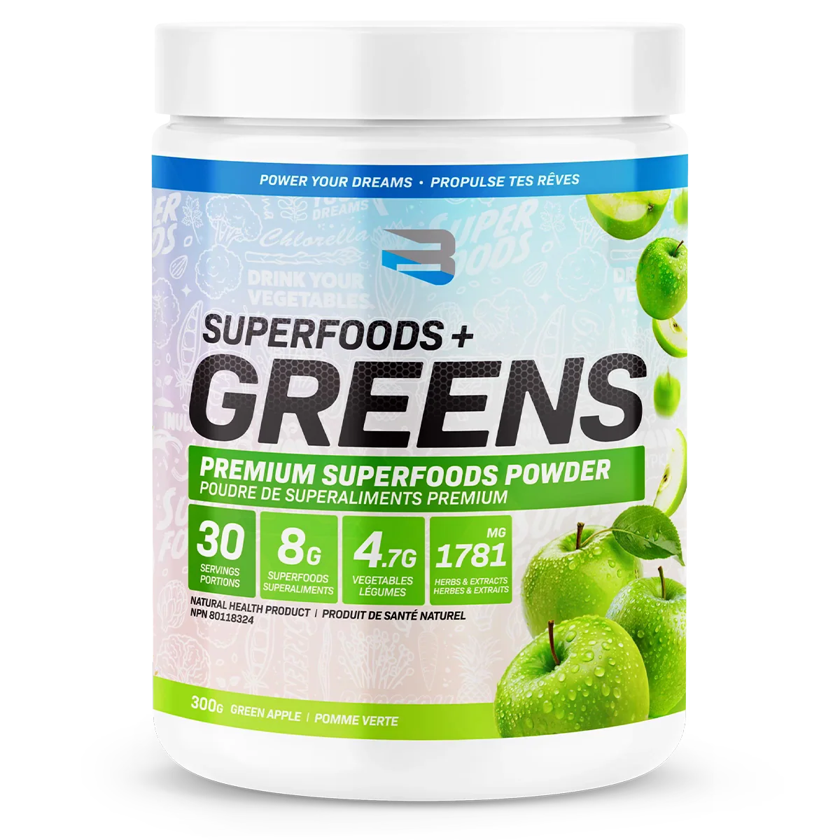 Believe Superfoods + Greens – Mélange Antioxydants & Végétaux Premium