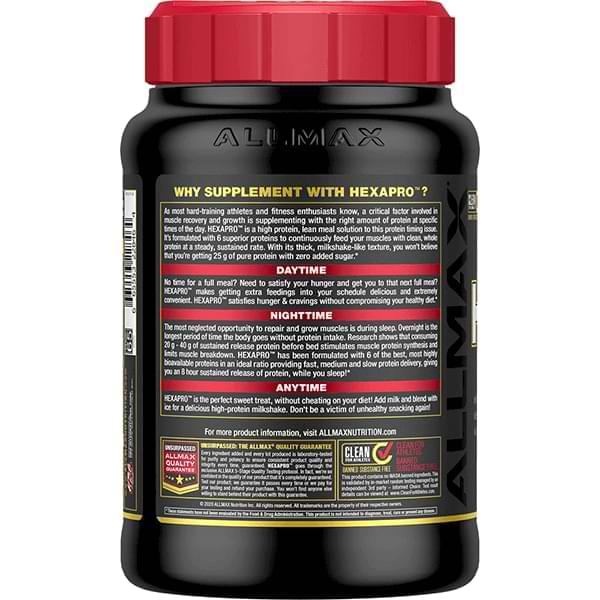 Allmax Hexapro – Mélange Protéiné 6 Sources | Repas Lean Protéiné