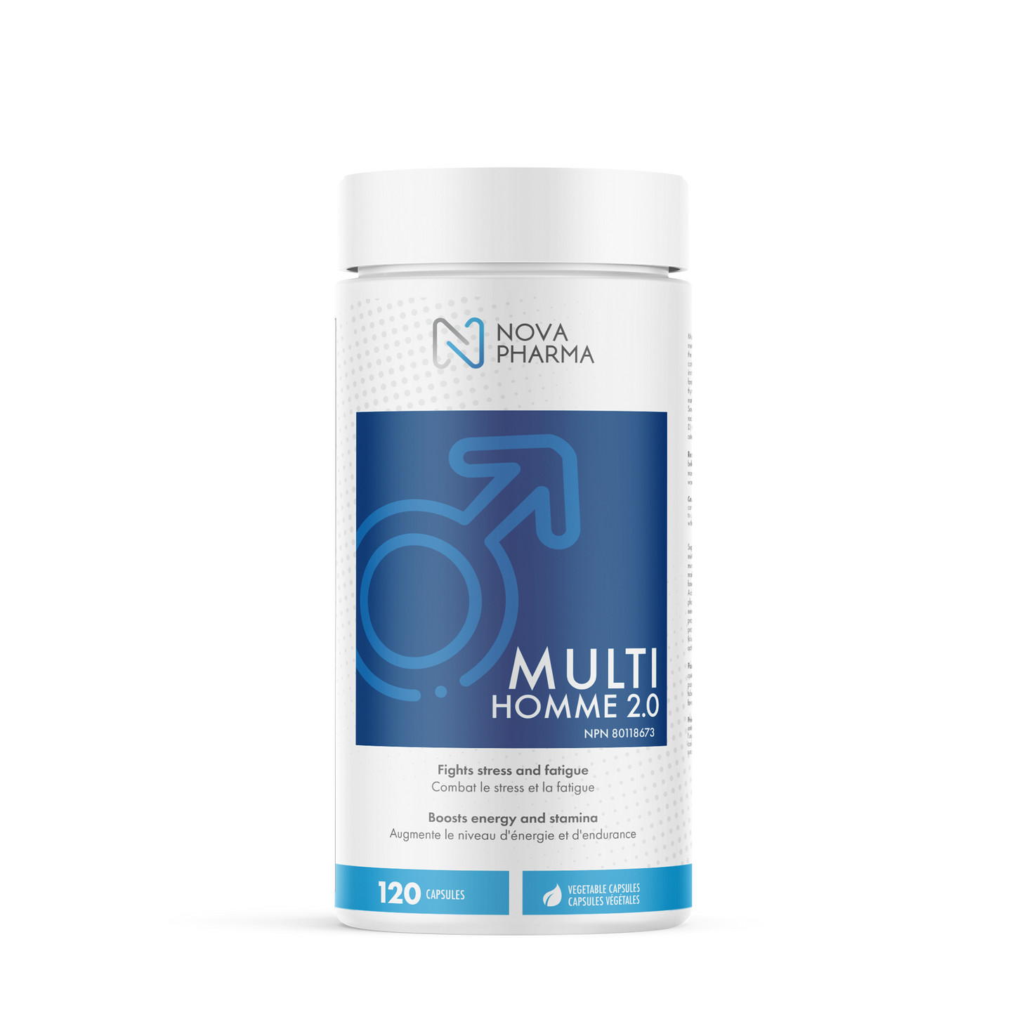 Multi Homme 2.0 – Nova Pharma Multivitamins for Men | Energy, Vitality, Stress | 120 Capsules