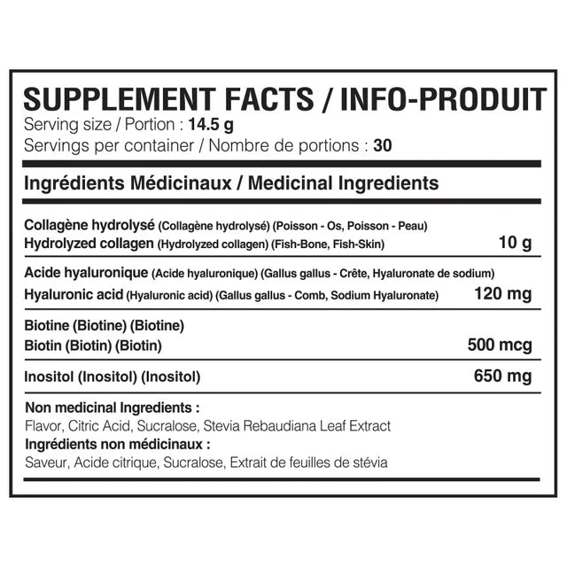 Yummy Sports Marine Collagen – Hyaluronic Acid, Biotin & Inositol – 30 Servings