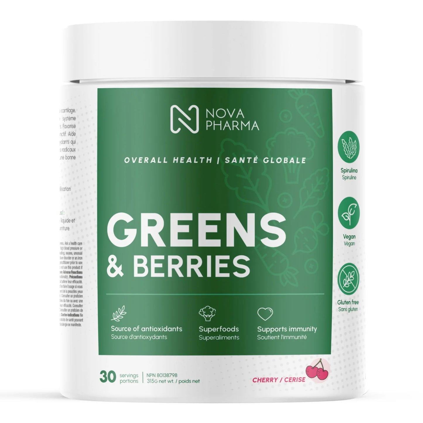 NOVA PHARMA - GREENS & BERRIES, 30 SERVINGS