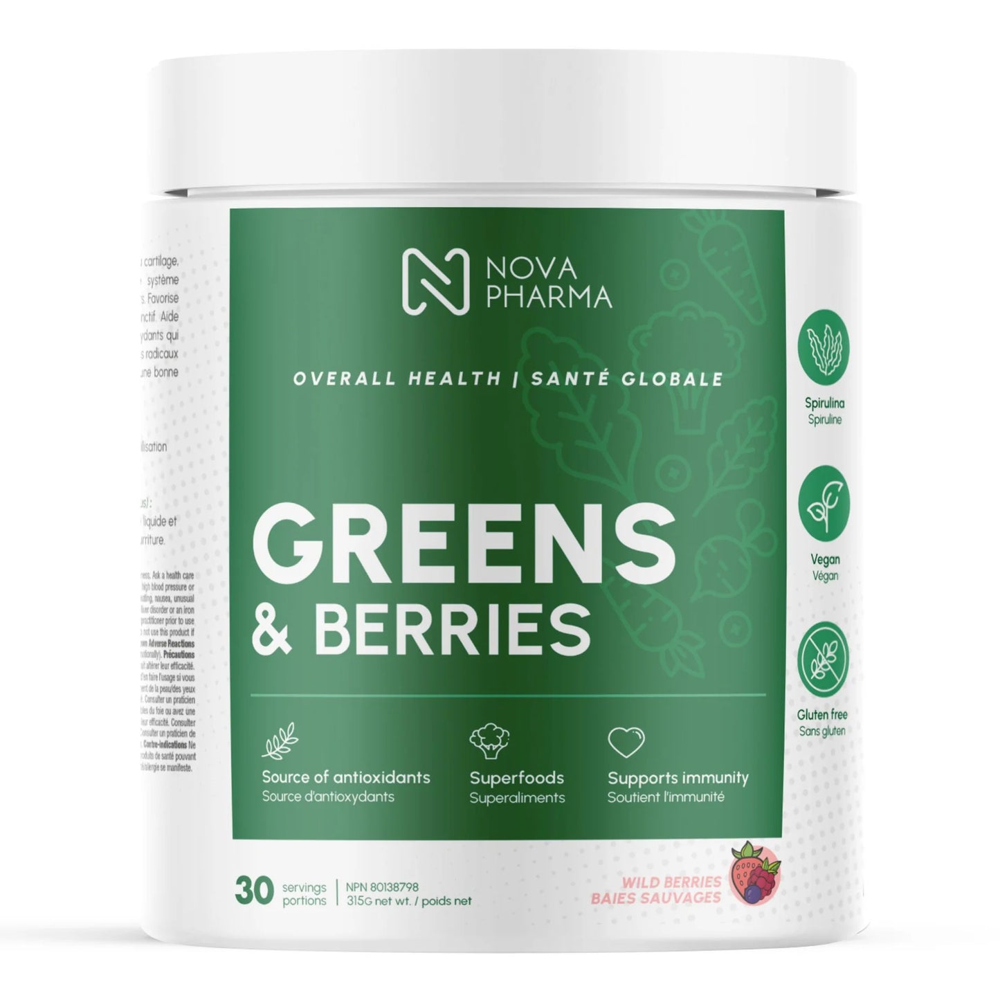 NOVA PHARMA - GREENS & BERRIES, 30 SERVINGS