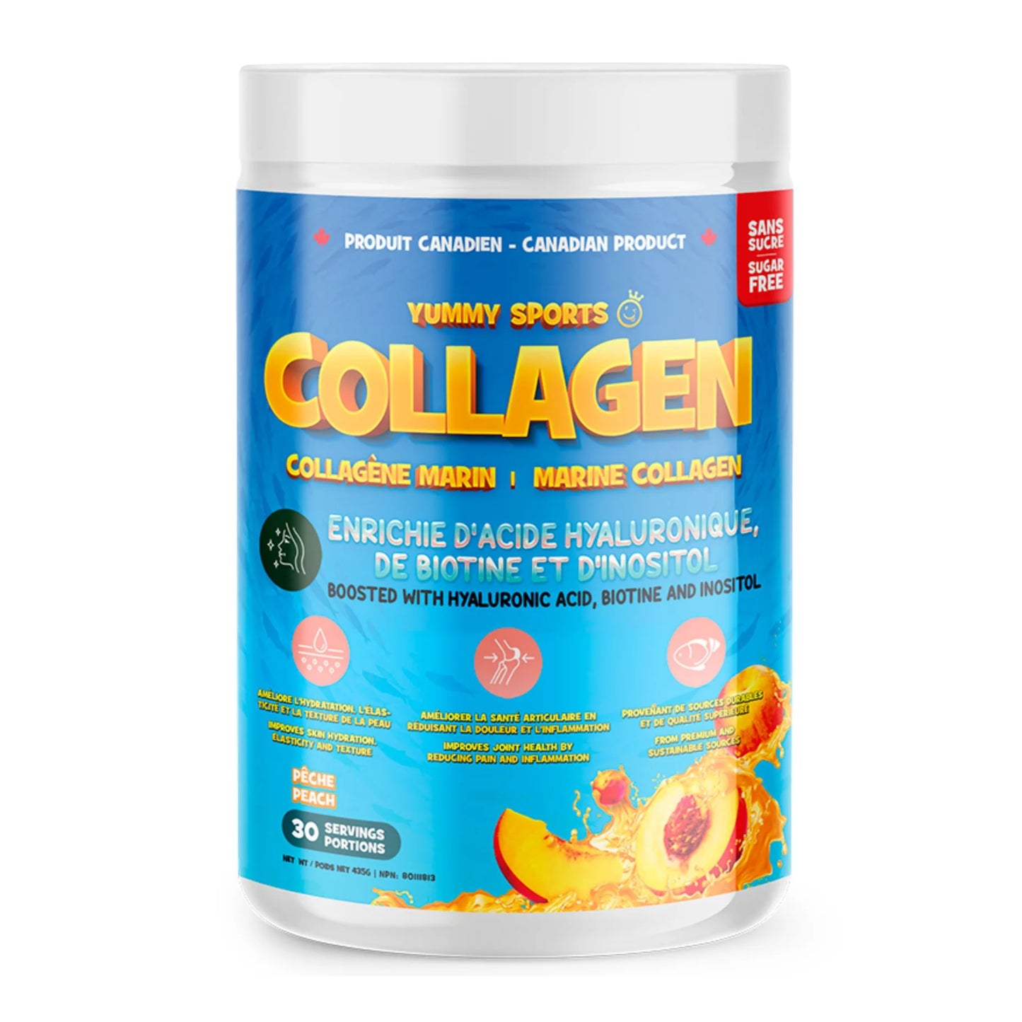 Yummy Sports Marine Collagen – Hyaluronic Acid, Biotin & Inositol – 30 Servings