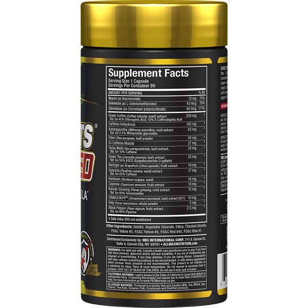 Allmax Rapidcuts Shredded – Brûleur de Graisses Thermogénique | 90 Capsules