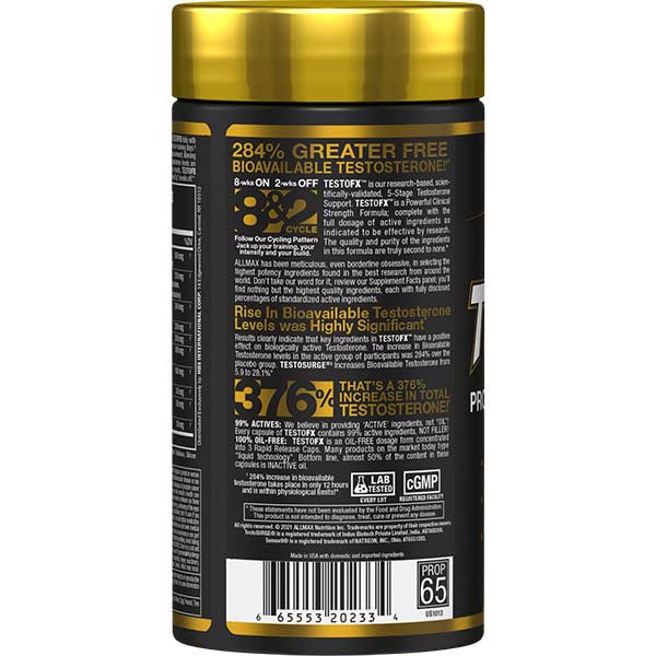 Allmax TestoFX – Support Naturel de la Testostérone & Réduction du Cortisol