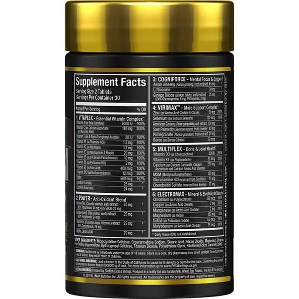 Allmax Vitaform Men – Multivitamines Premium pour Hommes | 60 Comprimés