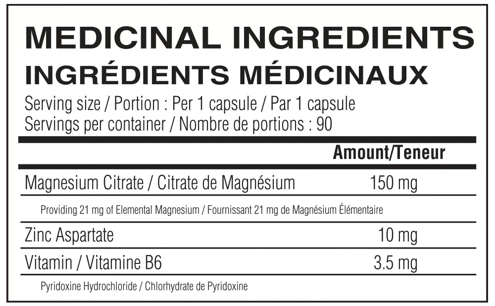 ZMA Believe Supplements – Zinc, Magnesium and Vitamin B6 – 90 capsules