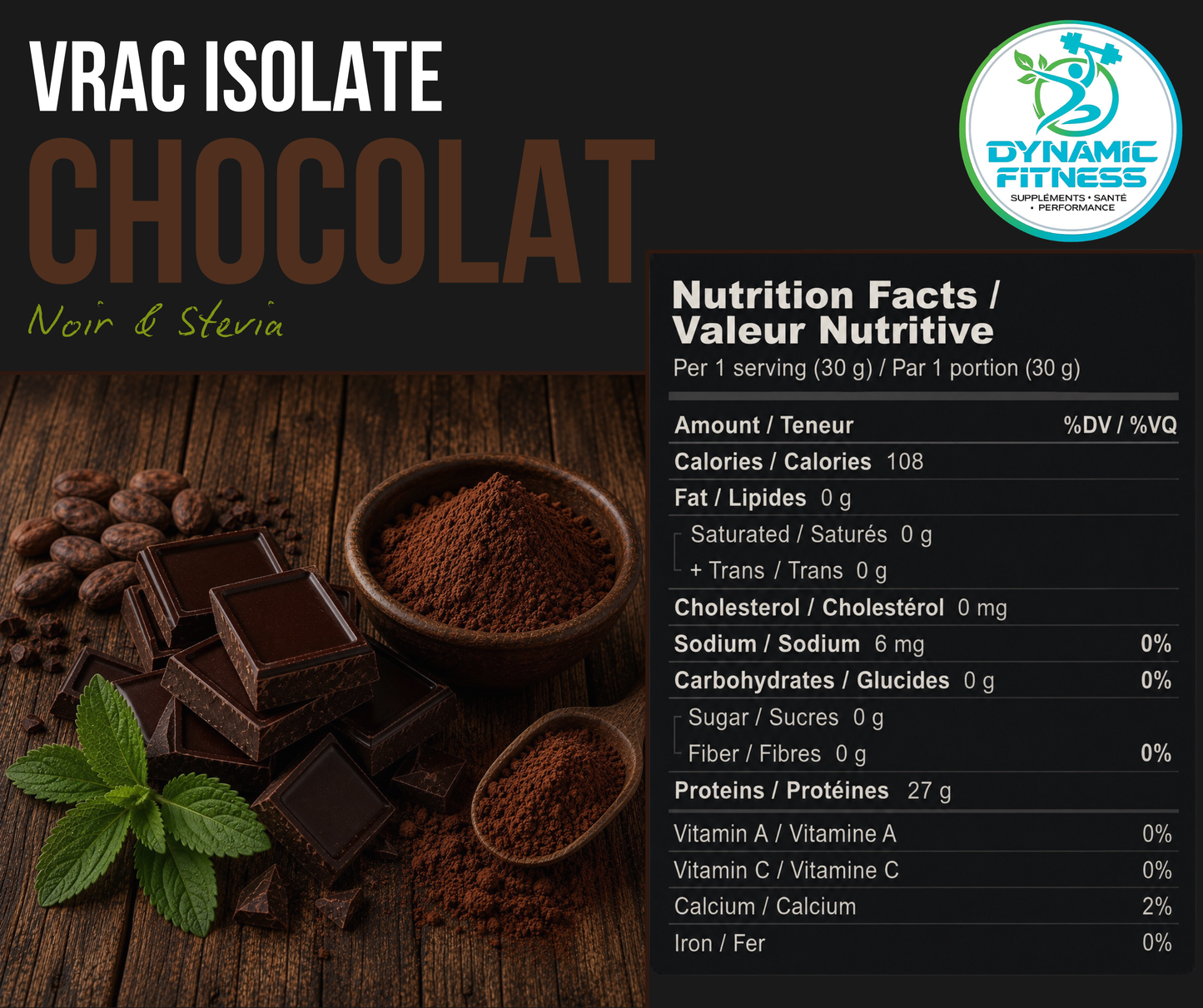 Protéine Isolate en Vrac 1 lb – Pureté & Performance