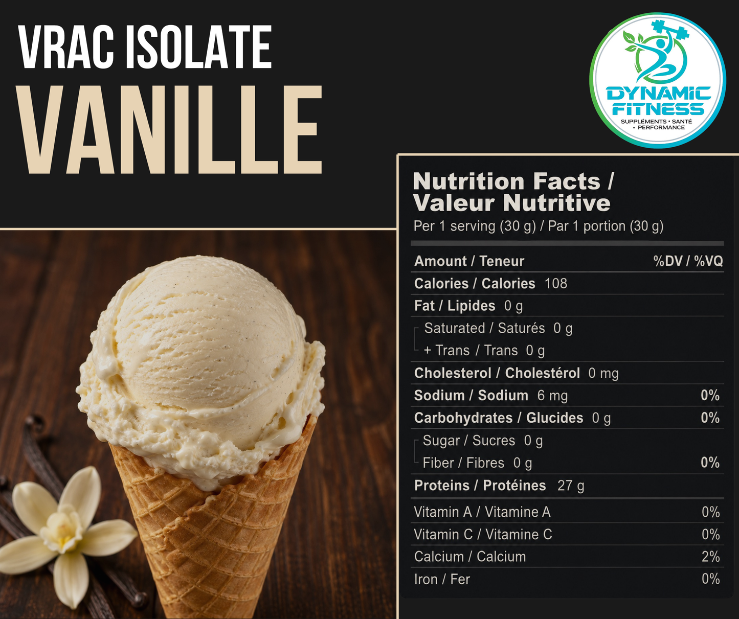 Protéine Isolate en Vrac 1 lb – Pureté & Performance