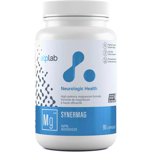 SynerMag 3.0 – Highly Bioavailable Neurological Magnesium | ATP Lab | 90 Capsules