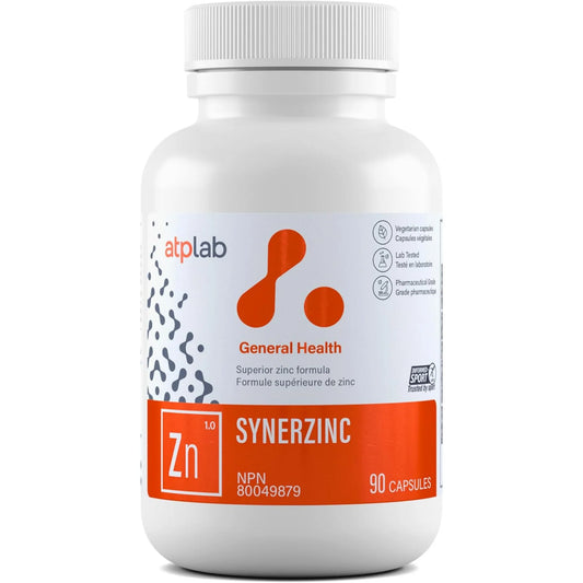 Zinc Synerzinc ATP Lab – Superior Formula with Copper, Selenium and Biotin – 90 Capsules