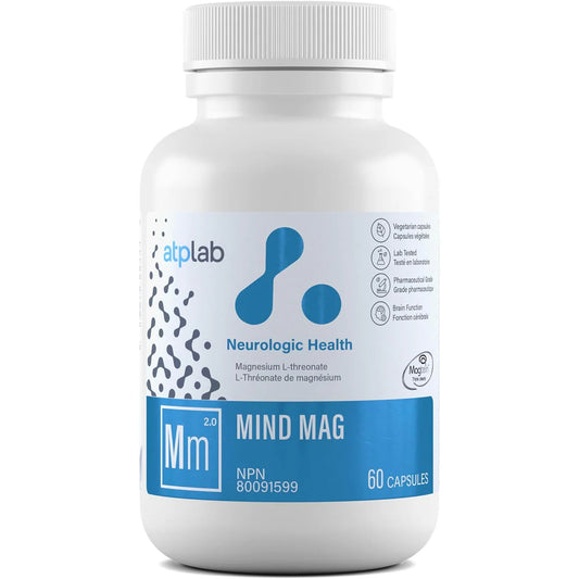 ATP Mind Mag – Magnésium L-thréonate pour la santé cognitive | 60 capsules