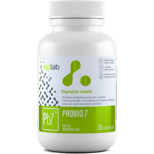 ATP Probio 7 – 50 milliards de probiotiques pour la santé intestinale | 30 capsules