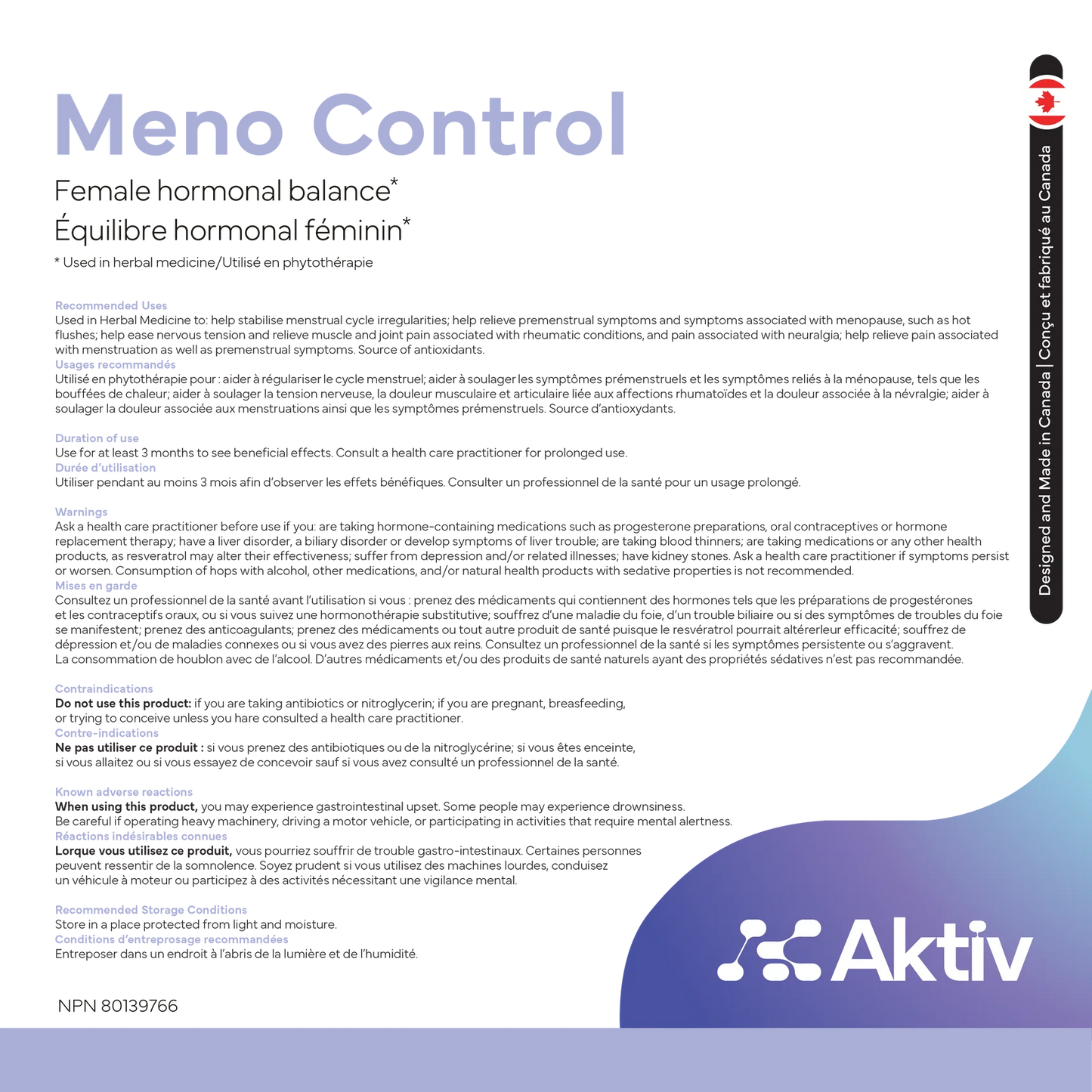 AKTIV - MENO CONTROL - 120 CAPSULES