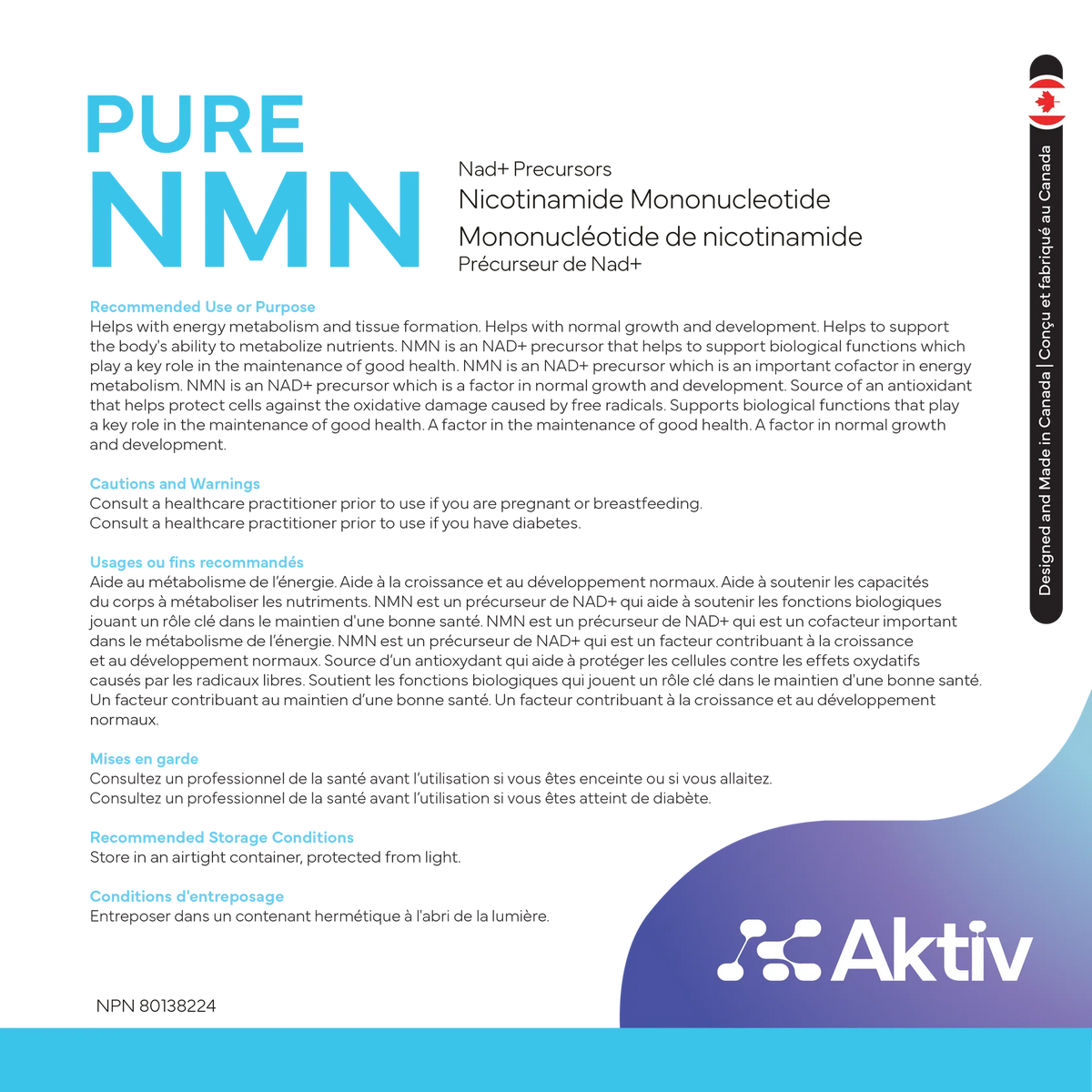 AKTIV - PURE NMN - 60 CAPSULES