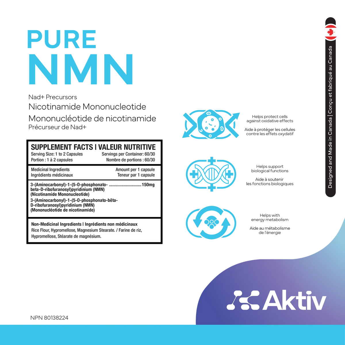AKTIV - PURE NMN - 60 CAPSULES