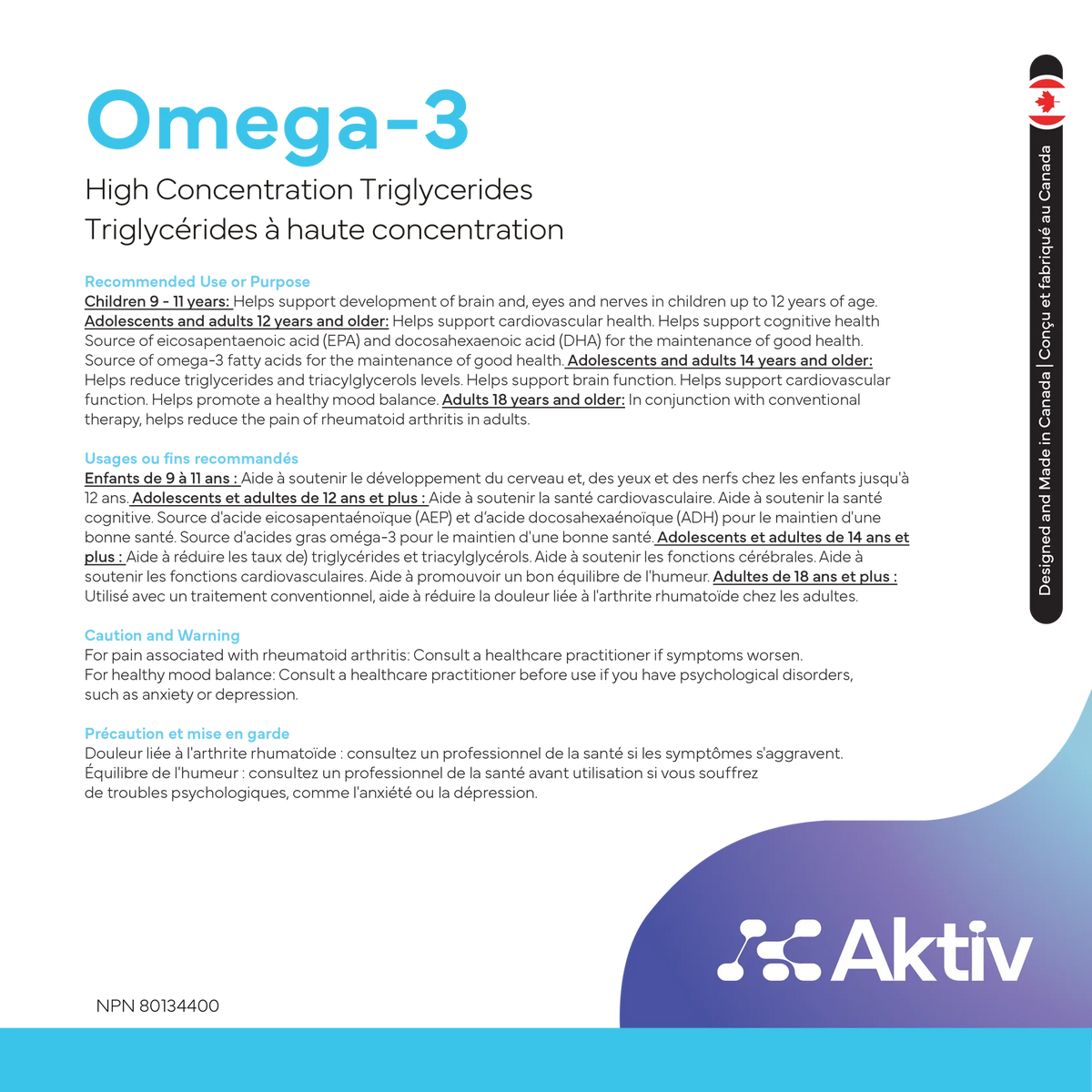 AKTIV - OMEGA 3 - 120 CAPSULES