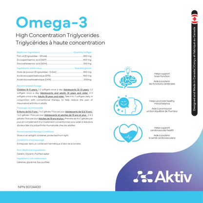 AKTIV - OMEGA 3 - 120 CAPSULES