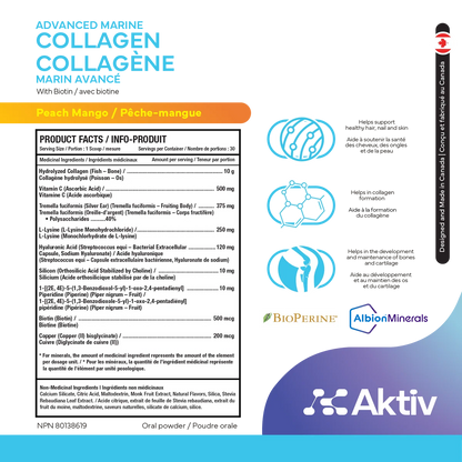 AKTIV - COLLAGÈNE MARIN AVANCÉ - 30 PORTIONS
