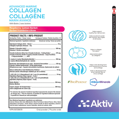 AKTIV - COLLAGÈNE MARIN AVANCÉ - 30 PORTIONS