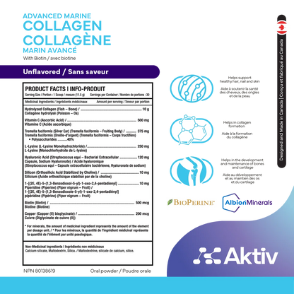 AKTIV - COLLAGÈNE MARIN AVANCÉ - 30 PORTIONS
