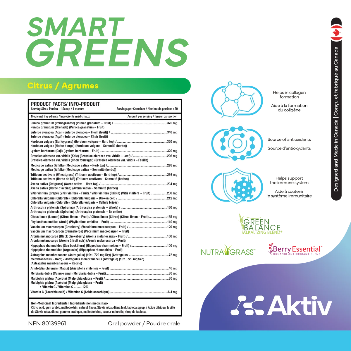 AKTIV - SMART GREENS - 30 PORTIONS