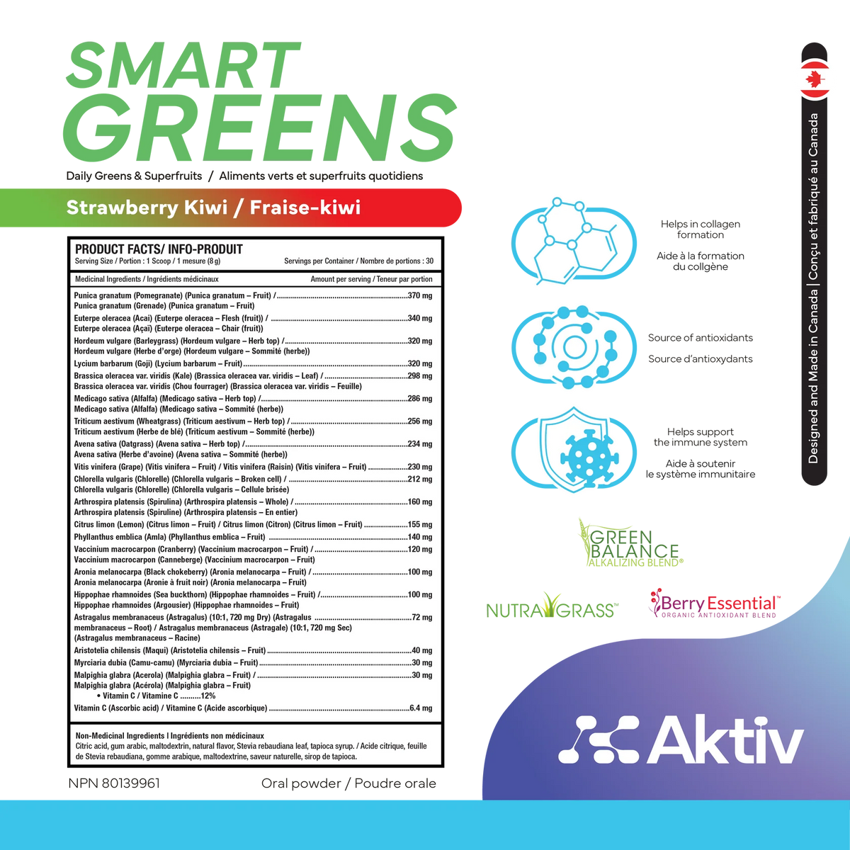 AKTIV - SMART GREENS - 30 PORTIONS