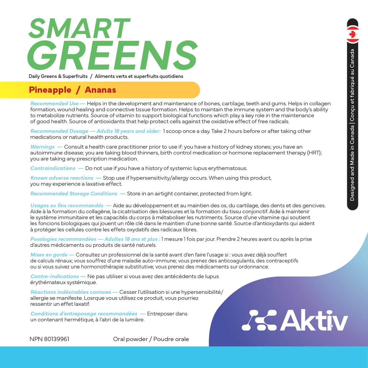 AKTIV - SMART GREENS - 30 PORTIONS