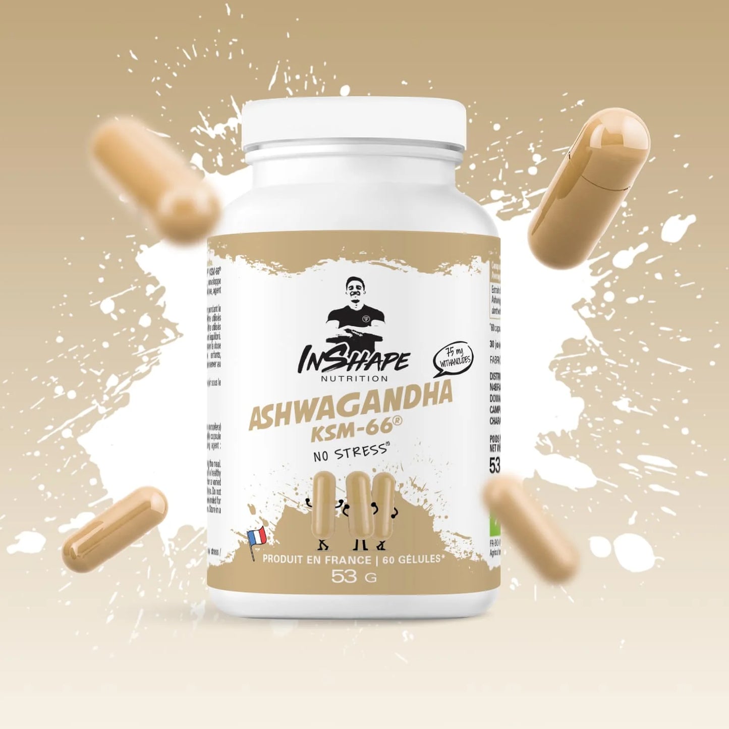 INSHAPE NUTRITION - ASHWAGANDHA KSM66 BIO - 60 CAPSULES