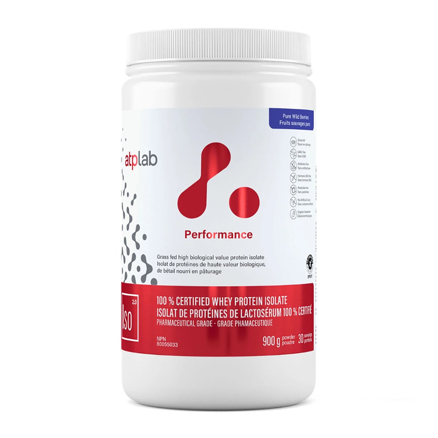 ATP ISO Whey – Isolat de protéines de lactosérum certifié | 900 g