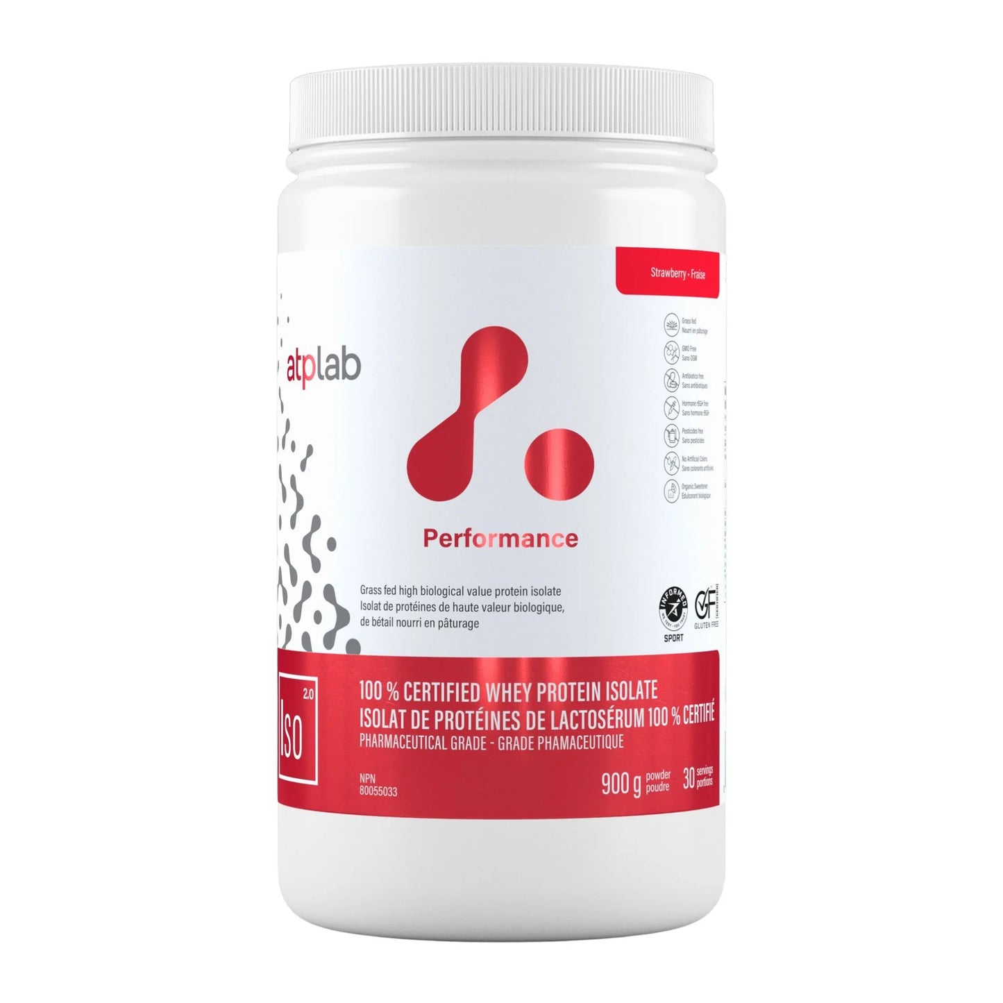 ATP ISO Whey – Isolat de protéines de lactosérum certifié | 900 g