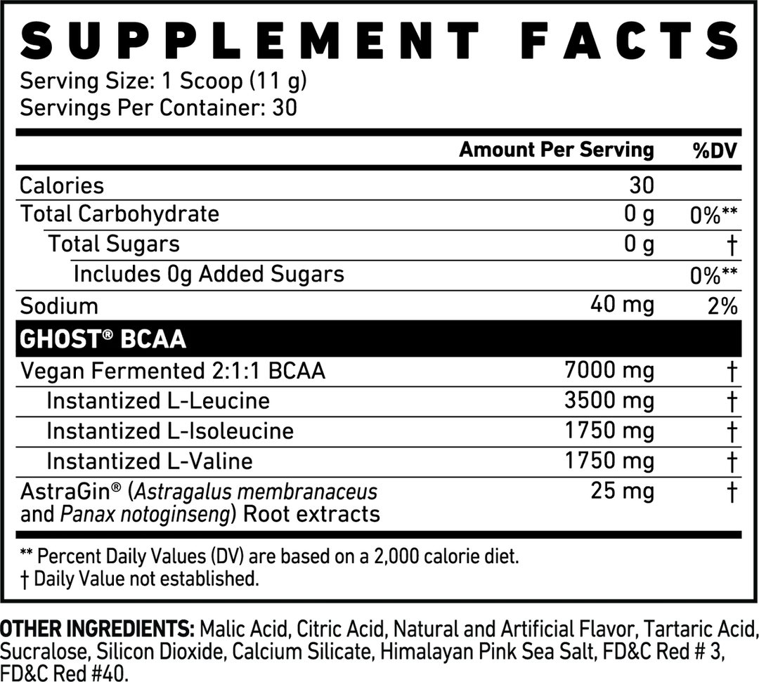 Ghost - BCAA – 30 Portions