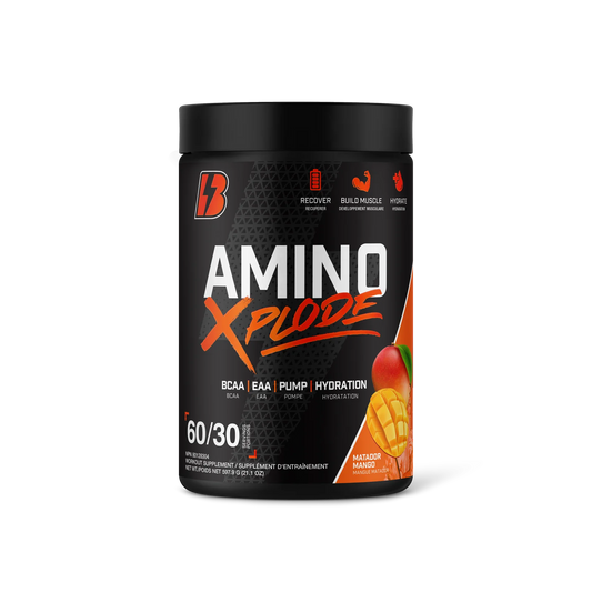 Amino Xplode – EAA + BCAA + Hydratation + Pompe | Bull Nutrition | Supplément Intra-Entraînement – 60 portions