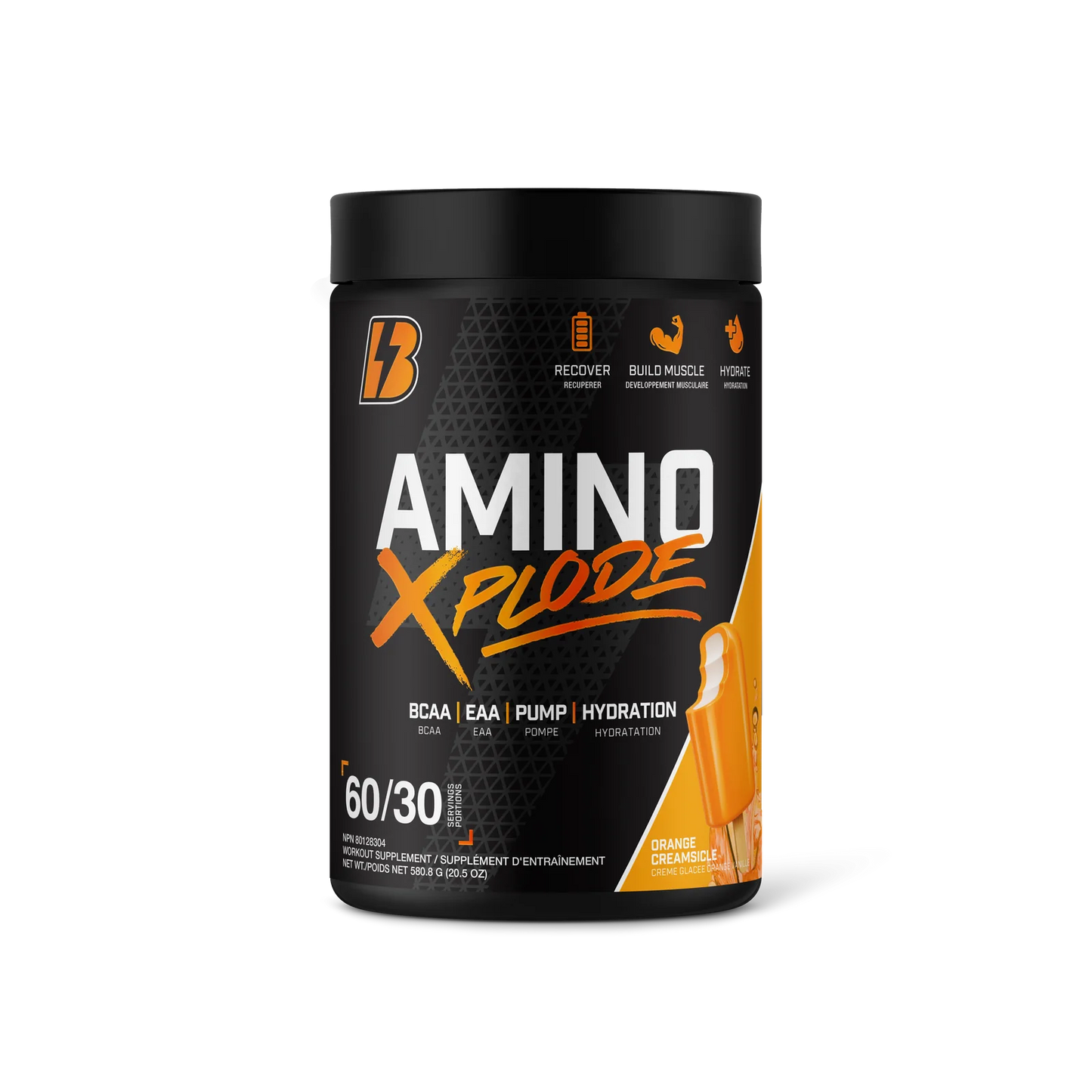 Amino Xplode – EAA + BCAA + Hydratation + Pompe | Bull Nutrition | Supplément Intra-Entraînement – 60 portions